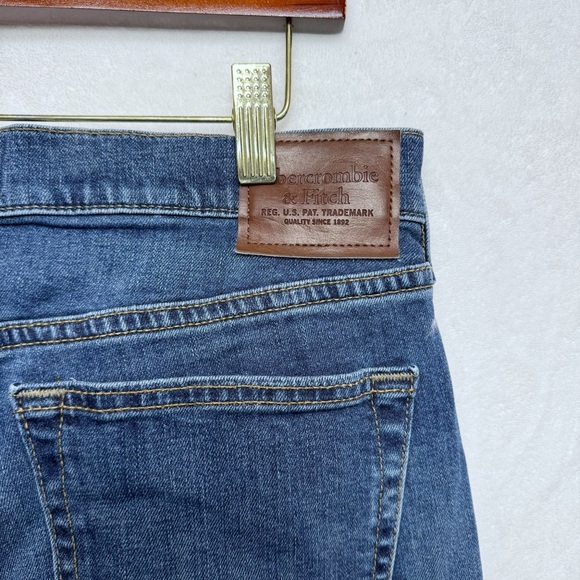 Abercrombie & Fitch Men’s Jeans Signature Stretch Athletic Slim 34x34 Dark Wash - Picture 6 of 8